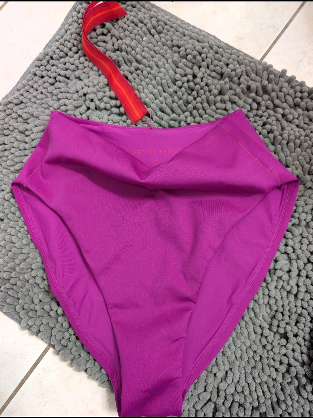 Left On Friday High-Waist Bikini Bottom in Bright Fuchsia